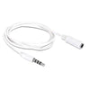 GlobalTone Audio/video cable 3.5mm 4 contacts male/female 12 ft White - 21-0005 - Mounts For Less