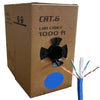 GlobalTone Bulk Ethernet Network Cable 23AWG Cat6 UTP CCA Blue 1000 Ft - 95-03349 - Mounts For Less
