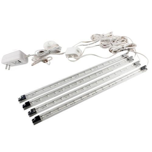 GlobalTone Complete Set Of LED Lights Under Cabinets Cool White 4 Strips 4X 1.2W - 75-0168 - Mounts For Less