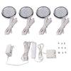 GlobalTone Complete Set Of LED Lights Under Cabinets Warm White 4 Pucks 4X 1W - 95-03287 - Mounts For Less