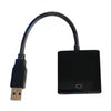 GlobalTone - Female USB-A to VGA Adapter, Black - 95-03757 - Mounts For Less