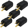 GlobalTone Male Plug for Nema Power Cable 5-15P 125vac 15A 16-14awg SJT Black Pack of 5 - 06-0171X5 - Mounts For Less