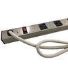 GlobalTone Power Bar Power Strip 12 Outlets with 15A Circuit Breaker 3 ft. Rope 14AWG - 06-0175 - Mounts For Less