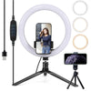 GlobalTone - Set of 2 Phone Mounts with 2 Tripods and 10 '' Ring of Light, Black - 95-03663 - Mounts For Less