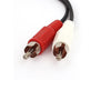 GlobalTone Stereo Cable 3.5mm (1/8'') Female to 2 RCA Male 15 cm Black - 95-02848 - Mounts For Less