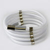 GlobalTone - USB-A to Lightning Cable with Magnetic Storage System, 2.4A, 1 Meter Length, White - 95-03664 - Mounts For Less