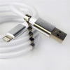 GlobalTone - USB-A to Lightning Cable with Magnetic Storage System, 2.4A, 1 Meter Length, White - 95-03664 - Mounts For Less