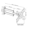 GlobalTone Universal swivel wall mount for TV PLASMA LCD LED 23" to 43" - - Mounts For Less