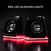 Gogroove Basspulse 2MX USB Powered 2.0 Channel Computer Speakers with LED Light Red GGBP2MX100RDEW - 78-131627 - Mounts For Less