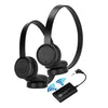 Gogroove Bluevibe 2TV Bluetooth Wireless Dual Headset TV Connection Kit Black GGBV2TV100BKUS - 78-122786 - Mounts For Less