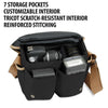 Gogroove DSLR Shoulder Bag Camera Black GGBCSBC100BKEW - 78-122746 - Mounts For Less