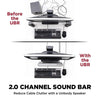 Gogroove Sonaverse UBR Computer Sound Bar Speakers Systeme Black GGSVUBR100BKEW - 78-131384 - Mounts For Less