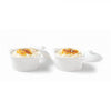 Gourmet - Set of 2 Porcelain Mini Saucepans, 250mL Capacity, Oven Safe, White - 65-218322 - Mounts For Less