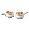 Gourmet - Set of 2 Porcelain Onion Soup Bowls, 300ml Capacity, Oven Safe, White - 65-218320 - Mounts For Less