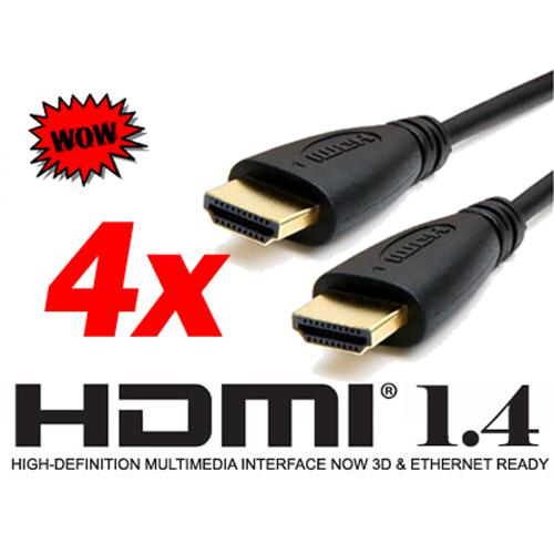 HDMI Cable v1.4 support 3D and Ethernet 1080p 10 feets (4 pack) - 10-0037-x4 - Mounts For Less