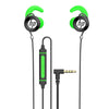 HP In-Ear Stereo Gaming Headphones with Volume Control and Detachable Microphone, Green - - Mounts For Less