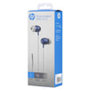 HP - In-Ear Stereo Headphones with Volume Control and Microphone, Blue - 95-DHH-3112-BLUE - Mounts For Less