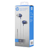 HP - In-Ear Stereo Headphones with Volume Control and Microphone, Blue - - Mounts For Less