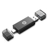 HP USB A 3.1 to USB C Adapter with SD / TF Card Reader, Black - 95-DHC-CT102 - Mounts For Less