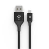 HP - USB A to Lightning Cable, Charge and Sync, Aluminum Alloy, 2 Meter Length, Black - - Mounts For Less