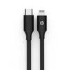 HP - USB C to Lightning Cable, Charge and Sync, Aluminum Alloy, 1 Meter Length, Black - 95-DHC-MF103-1M - Mounts For Less