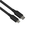HP - USB C to Lightning Cable, Charge and Sync, Aluminum Alloy, 2 Meter Length, Black - 95-DHC-MF103-2M - Mounts For Less