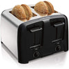 Hamilton Beach - 4 Slice Toaster with Extra Wide Slots, Retractable Cord, Black - 119-24614Z - Mounts For Less