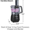 Hamilton Beach - Stack & Snap Food Processor, 4 Cup Capacity, Black - 119-70510 - Mounts For Less