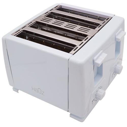 Hauz 4 Slices Side-By-Side Toaster 1300W White - 80-0023 - Mounts For Less