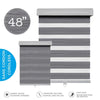 Hauz 4884WDGRYCD - 48 '' X 84 '' Alternate Blinds Window Shade, Cordless, Wood Grain Grey - 80-4884WDGRYCD-VC - Mounts For Less