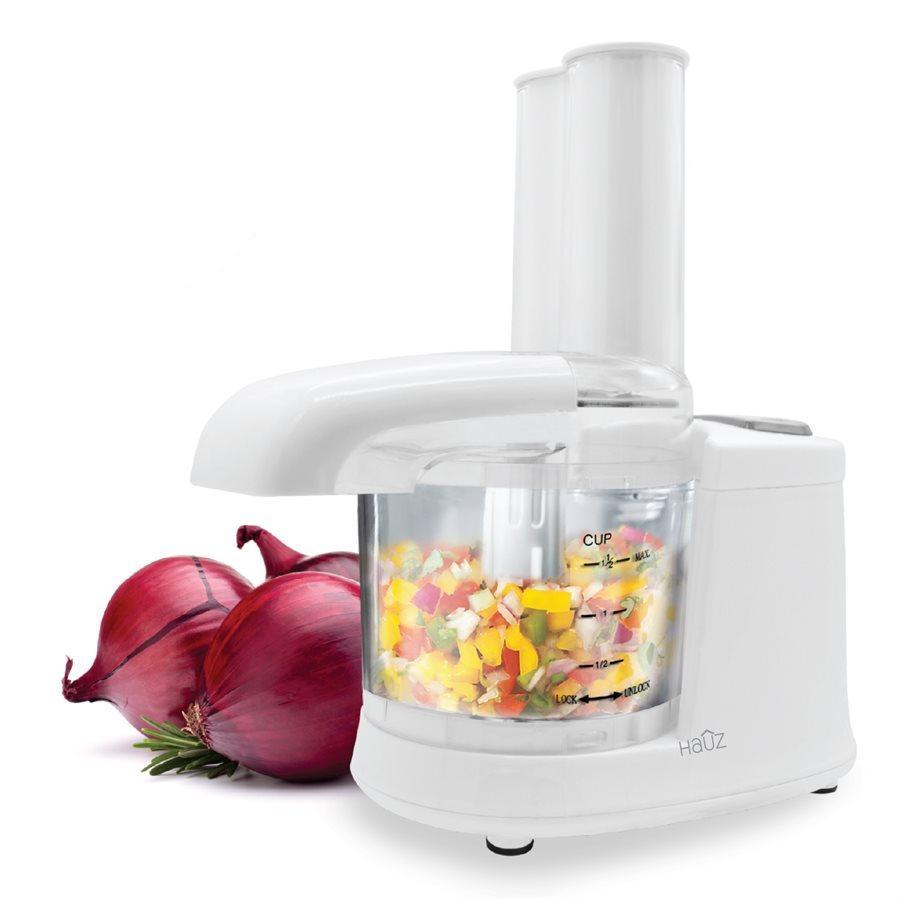Hauz AFP981 - Mini 1.5-Cup Food Processor with Stainless Steel Blade, White - 80-AFP981 - Mounts For Less