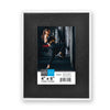 Hauz FRM9954 - 4x6 Picture Frame Black Wood Look With White Border - 80-FRM9954 - Mounts For Less