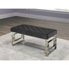 IFDC - Bench with Padded Seat and Chrome Leg, 39''x19''x19 '', Black Velor - 53-IF-6611 - Mounts For Less