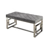 IFDC - Bench with Padded Seat and Chrome Leg, 39''x19''x19 '', Gray Velor - 53-IF-6610 - Mounts For Less