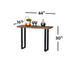 IFDC - Console or Sofa Table with Metal Leg, 44" x 16" x 30", Brown Wood Effect - 53-IF-2691 - Mounts For Less