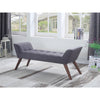 IFDC - Fabric Upholstered Accent Bench, 50" x 18" x 22", Gray - 53-IF-632 - Mounts For Less