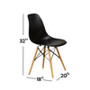 IFDC - Set of 4 Eiffel Kitchen Chairs, 20''x18''x32 '', Black - 53-C-1420x4 - Mounts For Less