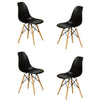 IFDC - Set of 4 Eiffel Kitchen Chairs, 20''x18''x32 '', Black - 53-C-1420x4 - Mounts For Less