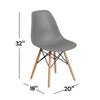 IFDC - Set of 4 Eiffel Kitchen Chairs, 20''x18''x32 '', Grey - 53-C-1423x4 - Mounts For Less