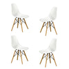 IFDC - Set of 4 Eiffel Kitchen Chairs, 20''x18''x32 '', White - 53-C-1421x4 - Mounts For Less