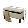 IFDC - Upholstered Bench with Storage, 32''x16''x18'', Beige Fabrics - 53-IF-6240 - Mounts For Less