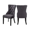 IFDC - Velvet Dining Chairs, 21 '' x 23 '' x 40 '', Set of 2, Gray - 53-C-1220 - Mounts For Less