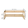 ITY International - 2 Tier Bamboo Shoe Rack, 28.5"x10.6"x28.5", Beige - 64-004 - Mounts For Less