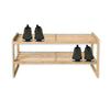 ITY International - 2 Tier Bamboo Shoe Rack, 28.5"x10.6"x28.5", Beige - 64-004 - Mounts For Less