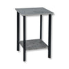 ITY International - 2 Tier Square Side Table, 15.75" x 15.75" x 23.6", Cement Gray - 64-20242SQ - Mounts For Less