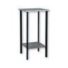 ITY International - 2 Tier Square Side Table, 16"x16"x32", Cement Gray - 64-20243SQ - Mounts For Less