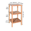ITY International - 3 Tier Bamboo Shelf, 14.5" x 13" x 31", Beige - 64-NH1827 - Mounts For Less