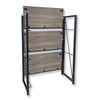 ITY International - 3 Tier Folding Shelf, 23.6" x37" x 11.8", Brown - 64-20230-3 - Mounts For Less