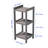 ITY International - 3 Tier MDF Shelving Unit, 13.5" x 30.9" x 13", Taupe Grey - 64-002DG - Mounts For Less