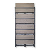 ITY International - 4 Tier Folding Shelf, 23.6" x37" x 11.8", Brown - 64-20230-4 - Mounts For Less
